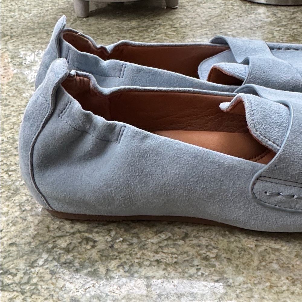 NWOB Gentle Souls Light Blue suede Loafers - Picture 6 of 8
